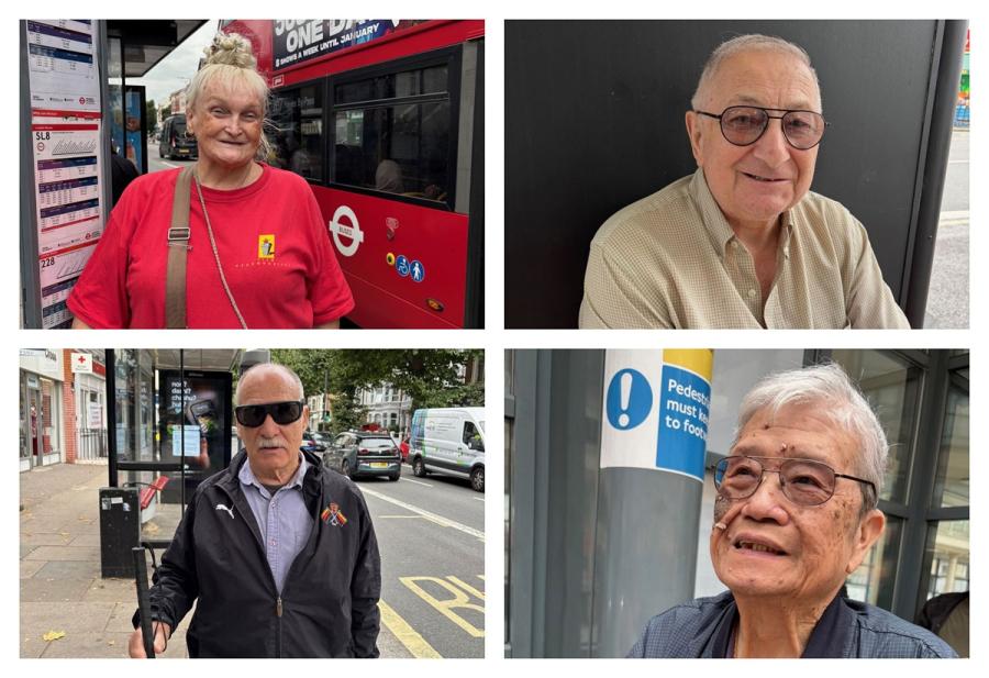 283 bus users, Dionne (top left), Malcom (top right), Terry (bottom left) and Kai (bottom right)
