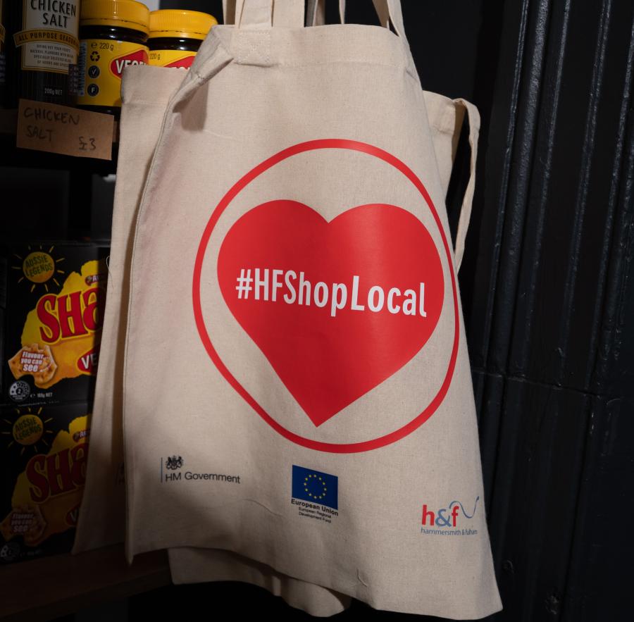 Shop local tote bag